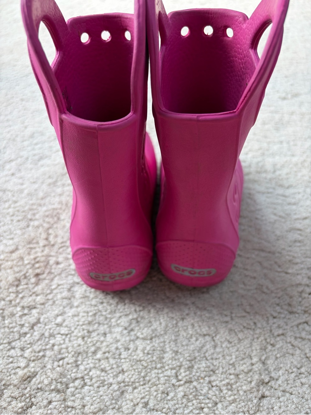 Crocs Toddler Size 10 Pink Handle It Rain Boots - Picture 5 of 9